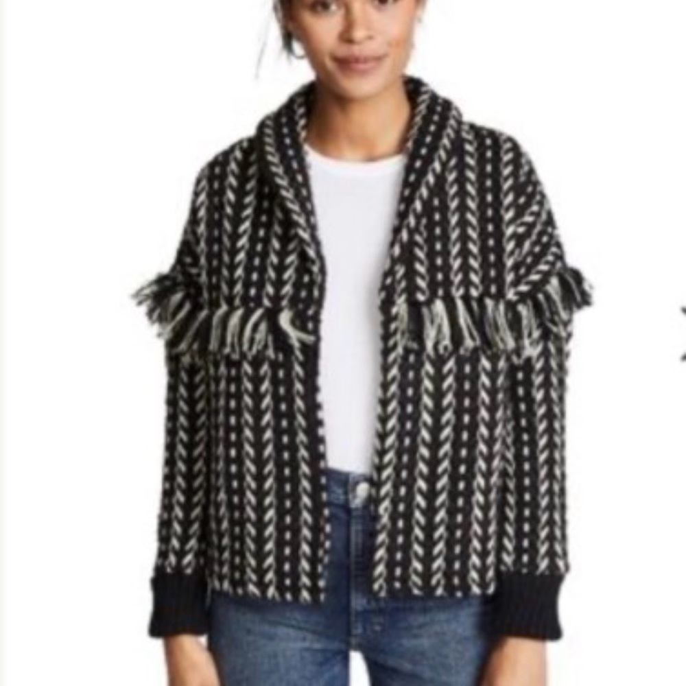 cupcakes & cashmere Black and White Cardigan - NWT